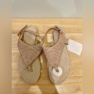 New LC Lauren Conrad Women's Tan Cutout Sandals